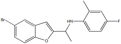 N-[1-(5-bromo-1-benzofuran-2-yl)ethyl]-4-fluoro-2-methylaniline 结构式