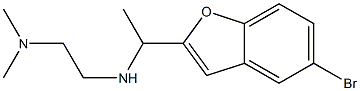 N'-[1-(5-bromo-1-benzofuran-2-yl)ethyl]-N,N-dimethylethane-1,2-diamine 结构式
