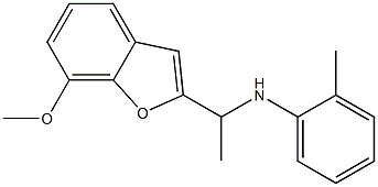 N-[1-(7-methoxy-1-benzofuran-2-yl)ethyl]-2-methylaniline 结构式