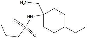 N-[1-(aminomethyl)-4-ethylcyclohexyl]propane-1-sulfonamide 结构式