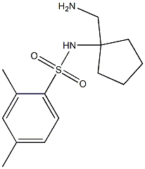 N-[1-(aminomethyl)cyclopentyl]-2,4-dimethylbenzene-1-sulfonamide 结构式