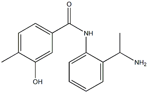 N-[2-(1-aminoethyl)phenyl]-3-hydroxy-4-methylbenzamide 结构式