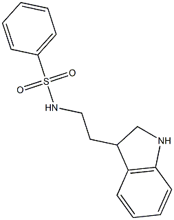 N-[2-(2,3-dihydro-1H-indol-3-yl)ethyl]benzenesulfonamide 结构式