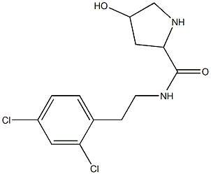 N-[2-(2,4-dichlorophenyl)ethyl]-4-hydroxypyrrolidine-2-carboxamide 结构式