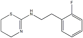 N-[2-(2-fluorophenyl)ethyl]-5,6-dihydro-4H-1,3-thiazin-2-amine 结构式