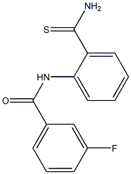 N-[2-(aminocarbonothioyl)phenyl]-3-fluorobenzamide 结构式