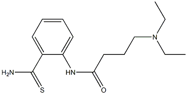 N-[2-(aminocarbonothioyl)phenyl]-4-(diethylamino)butanamide 结构式