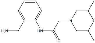 N-[2-(aminomethyl)phenyl]-2-(3,5-dimethylpiperidin-1-yl)acetamide 结构式