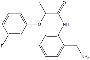 N-[2-(aminomethyl)phenyl]-2-(3-fluorophenoxy)propanamide 结构式