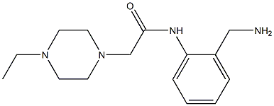 N-[2-(aminomethyl)phenyl]-2-(4-ethylpiperazin-1-yl)acetamide 结构式