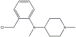 N-[2-(chloromethyl)phenyl]-N,1-dimethylpiperidin-4-amine 结构式