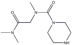 N-[2-(dimethylamino)-2-oxoethyl]-N-methylpiperazine-1-carboxamide 结构式