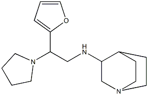 N-[2-(furan-2-yl)-2-(pyrrolidin-1-yl)ethyl]-1-azabicyclo[2.2.2]octan-3-amine 结构式