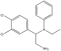 N-[2-amino-1-(3,4-dichlorophenyl)ethyl]-N-ethylaniline 结构式