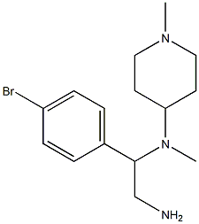 N-[2-amino-1-(4-bromophenyl)ethyl]-N-methyl-N-(1-methylpiperidin-4-yl)amine 结构式