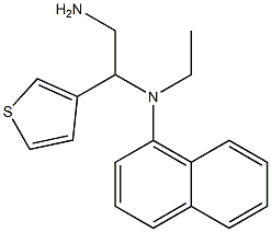 N-[2-amino-1-(thiophen-3-yl)ethyl]-N-ethylnaphthalen-1-amine 结构式