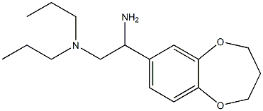 N-[2-amino-2-(3,4-dihydro-2H-1,5-benzodioxepin-7-yl)ethyl]-N,N-dipropylamine 结构式