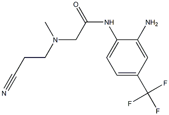 N-[2-amino-4-(trifluoromethyl)phenyl]-2-[(2-cyanoethyl)(methyl)amino]acetamide 结构式