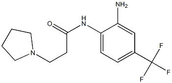 N-[2-amino-4-(trifluoromethyl)phenyl]-3-(pyrrolidin-1-yl)propanamide 结构式