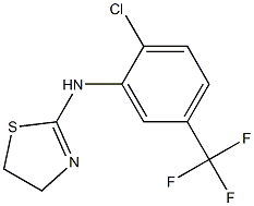 N-[2-chloro-5-(trifluoromethyl)phenyl]-4,5-dihydro-1,3-thiazol-2-amine 结构式