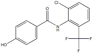 N-[2-chloro-6-(trifluoromethyl)phenyl]-4-hydroxybenzamide 结构式