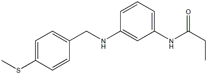 N-[3-({[4-(methylsulfanyl)phenyl]methyl}amino)phenyl]propanamide 结构式