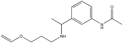 N-[3-(1-{[3-(ethenyloxy)propyl]amino}ethyl)phenyl]acetamide 结构式