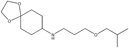 N-[3-(2-methylpropoxy)propyl]-1,4-dioxaspiro[4.5]decan-8-amine 结构式