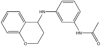 N-[3-(3,4-dihydro-2H-1-benzopyran-4-ylamino)phenyl]acetamide 结构式