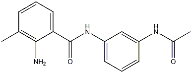 N-[3-(acetylamino)phenyl]-2-amino-3-methylbenzamide 结构式