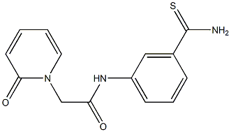 N-[3-(aminocarbonothioyl)phenyl]-2-(2-oxopyridin-1(2H)-yl)acetamide 结构式