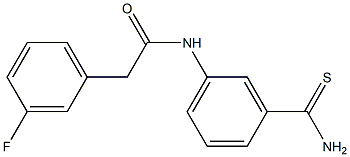 N-[3-(aminocarbonothioyl)phenyl]-2-(3-fluorophenyl)acetamide 结构式