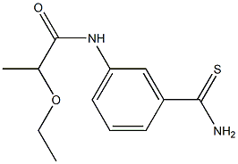 N-[3-(aminocarbonothioyl)phenyl]-2-ethoxypropanamide 结构式