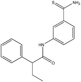 N-[3-(aminocarbonothioyl)phenyl]-2-phenylbutanamide 结构式