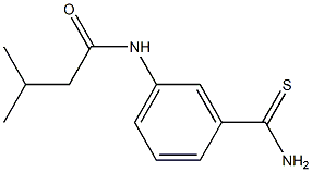 N-[3-(aminocarbonothioyl)phenyl]-3-methylbutanamide 结构式