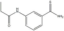 N-[3-(aminocarbonothioyl)phenyl]propanamide 结构式