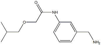 N-[3-(aminomethyl)phenyl]-2-(2-methylpropoxy)acetamide 结构式