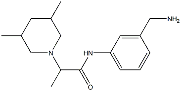 N-[3-(aminomethyl)phenyl]-2-(3,5-dimethylpiperidin-1-yl)propanamide 结构式