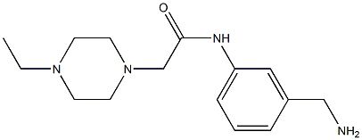 N-[3-(aminomethyl)phenyl]-2-(4-ethylpiperazin-1-yl)acetamide 结构式