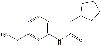 N-[3-(aminomethyl)phenyl]-2-cyclopentylacetamide 结构式