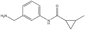 N-[3-(aminomethyl)phenyl]-2-methylcyclopropanecarboxamide 结构式