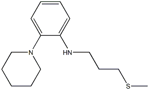 N-[3-(methylsulfanyl)propyl]-2-(piperidin-1-yl)aniline 结构式