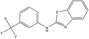 N-[3-(trifluoromethyl)phenyl]-1,3-benzothiazol-2-amine 结构式