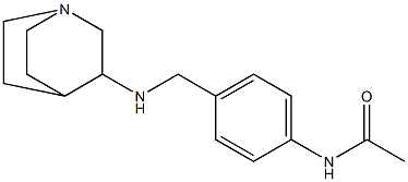 N-[4-({1-azabicyclo[2.2.2]octan-3-ylamino}methyl)phenyl]acetamide 结构式