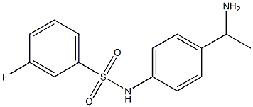 N-[4-(1-aminoethyl)phenyl]-3-fluorobenzenesulfonamide 结构式