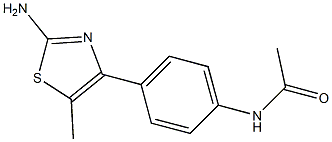 N-[4-(2-amino-5-methyl-1,3-thiazol-4-yl)phenyl]acetamide 结构式