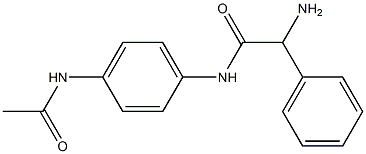 N-[4-(acetylamino)phenyl]-2-amino-2-phenylacetamide 结构式