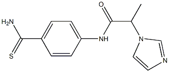 N-[4-(aminocarbonothioyl)phenyl]-2-(1H-imidazol-1-yl)propanamide 结构式