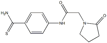 N-[4-(aminocarbonothioyl)phenyl]-2-(2-oxopyrrolidin-1-yl)acetamide 结构式