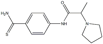N-[4-(aminocarbonothioyl)phenyl]-2-pyrrolidin-1-ylpropanamide 结构式